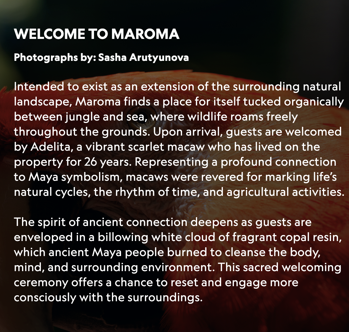 Welcome to Maroma — photo gallery caption