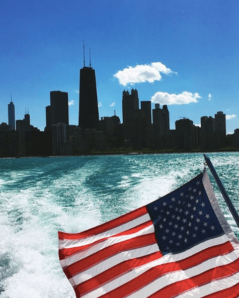 Boating on Lake Michigan