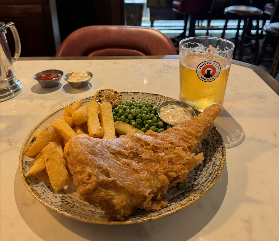 Fish and Chips in a london pub