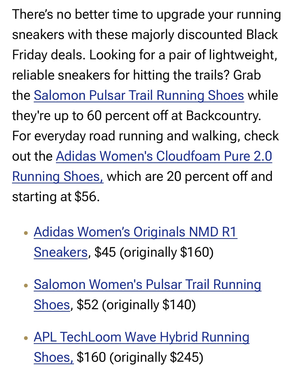 Travel + Leisure — Black Friday comfy shoes